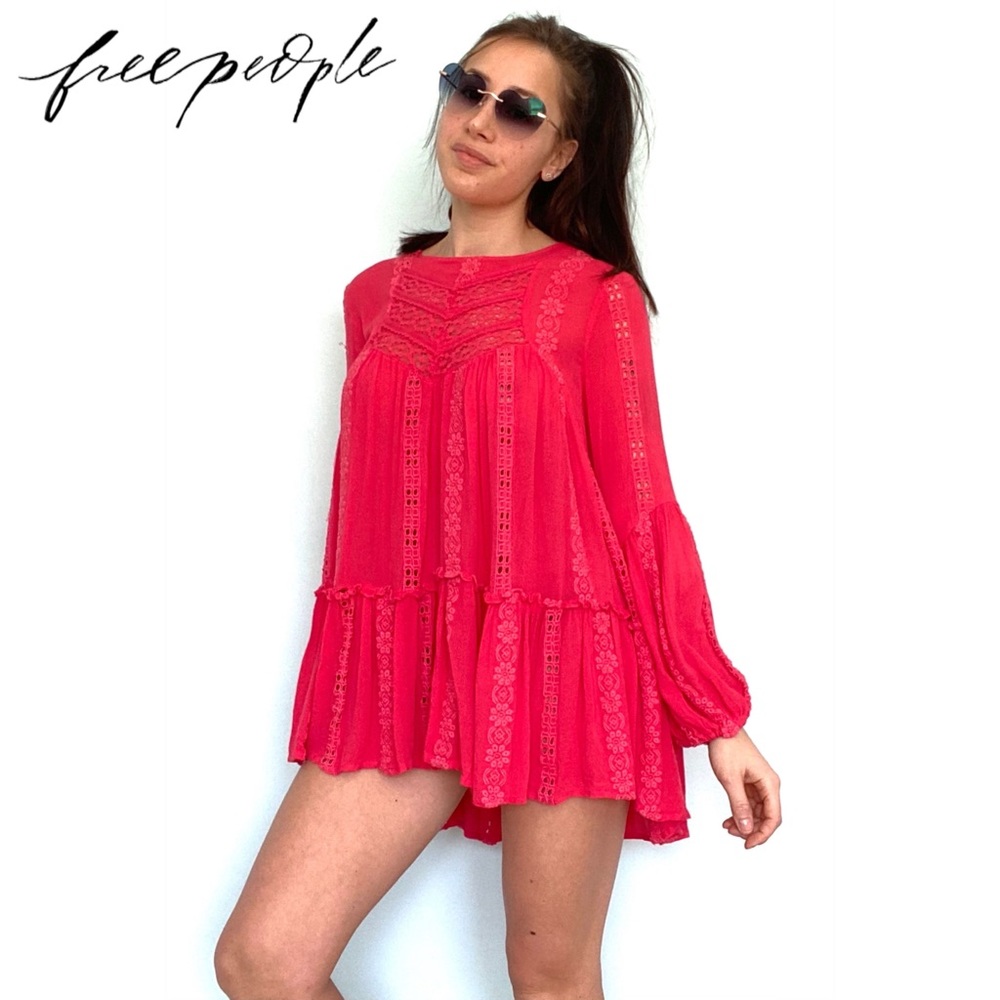 NWT Free People Long Sleeve Kiss Tunic